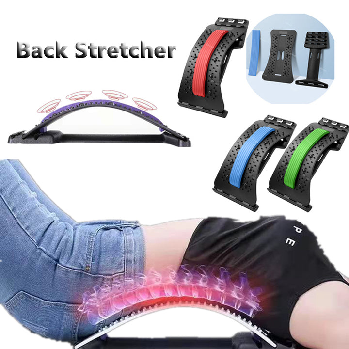 adjustable back stretcher lumbar spine support device with magnetotherapy system

