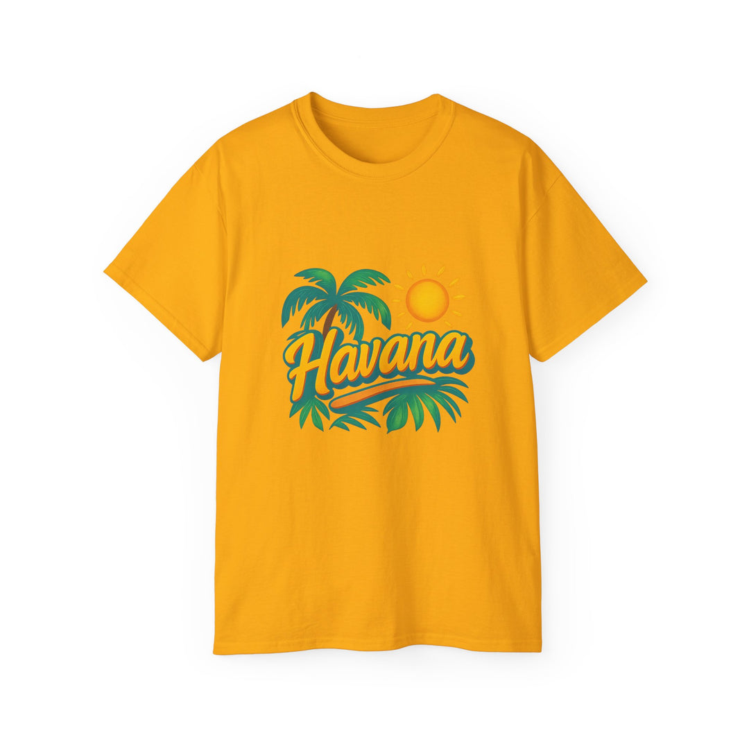 Yellow t-shirt with &