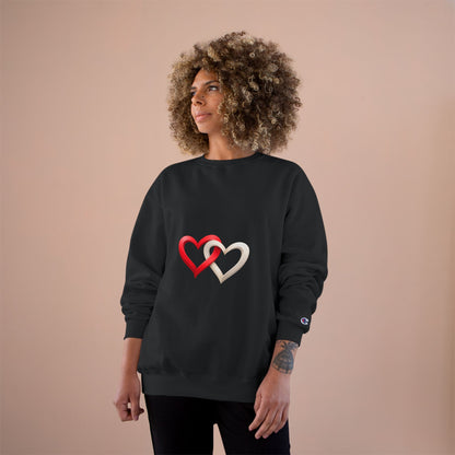 Heart Duo Unisex Sweatshirt – Minimal Valentine Style