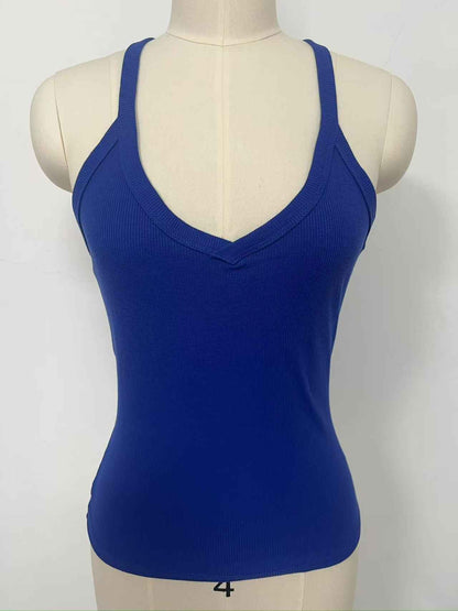 Ribbed V-Neck Yoga Top - Move with Comfort & Style