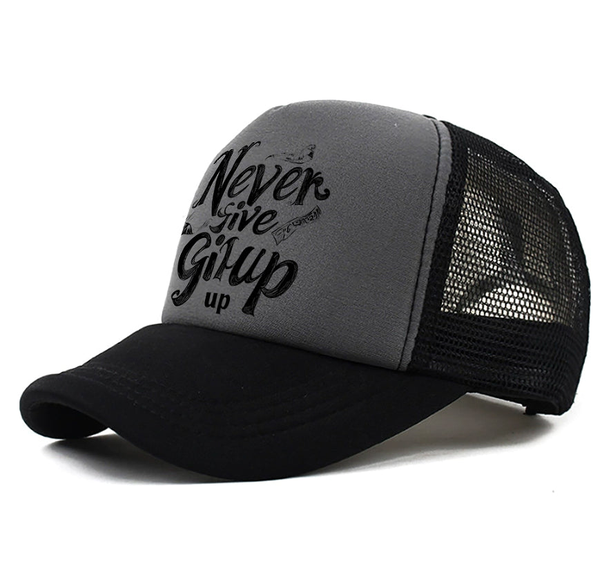 Never Give Up Baseball Cap Lightweight Mesh Comfort Fit