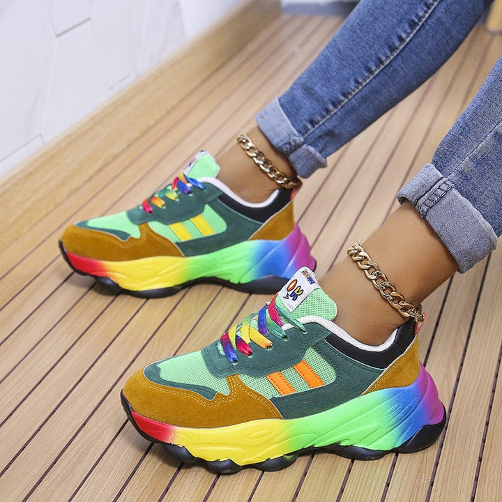 women sneakers artificial PU upper texture