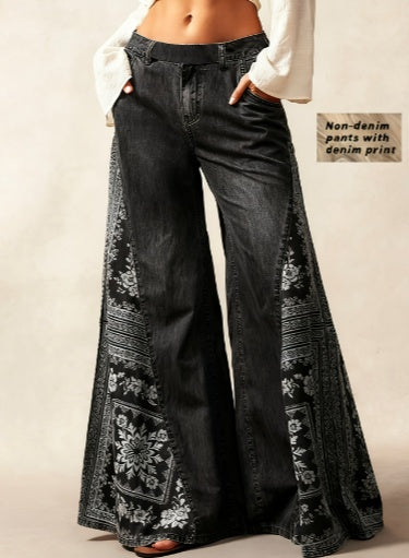 Festival wide leg pants styled for vacation resort look