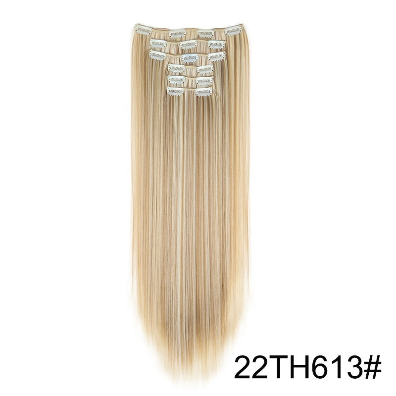 Long Straight Hair Extensions Seamless 60cm Clip In Set