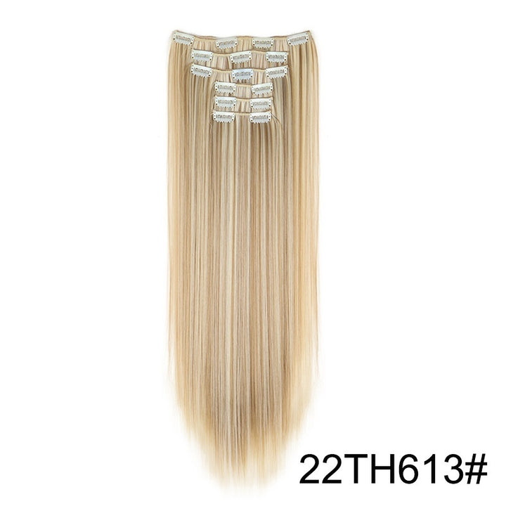 Long Straight Hair Extensions Seamless 60cm Clip In Set