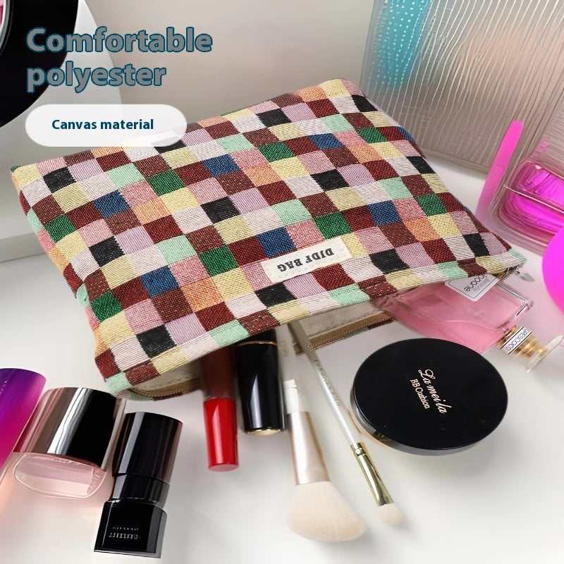 Plaid Travel Cosmetic Bag – Chic Storage On-the-Go