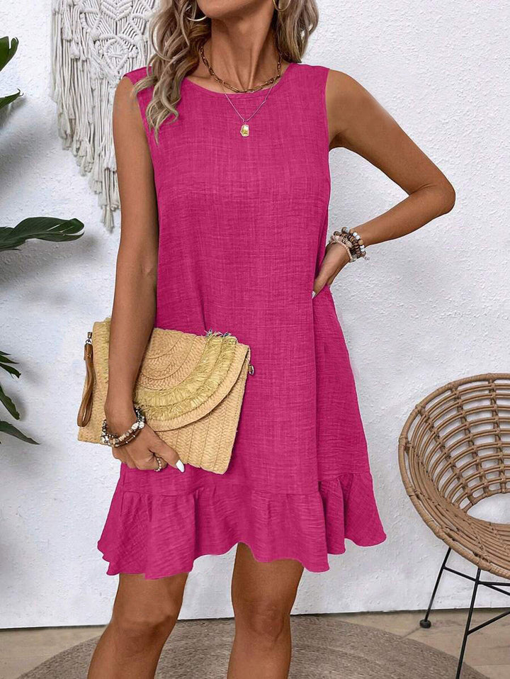 Loose Ruffle Beach Dresses for Women - Sleeveless Style