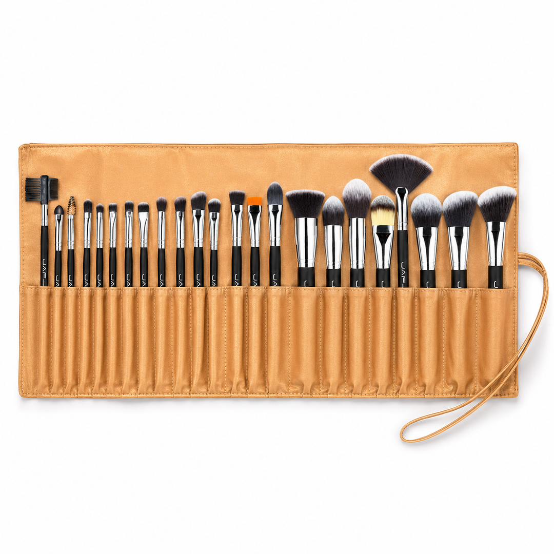 Makeup Brush Set - 24 Essential Tools for Face and Eyes