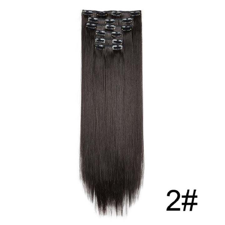 Long Straight Hair Extensions Seamless 60cm Clip In Set