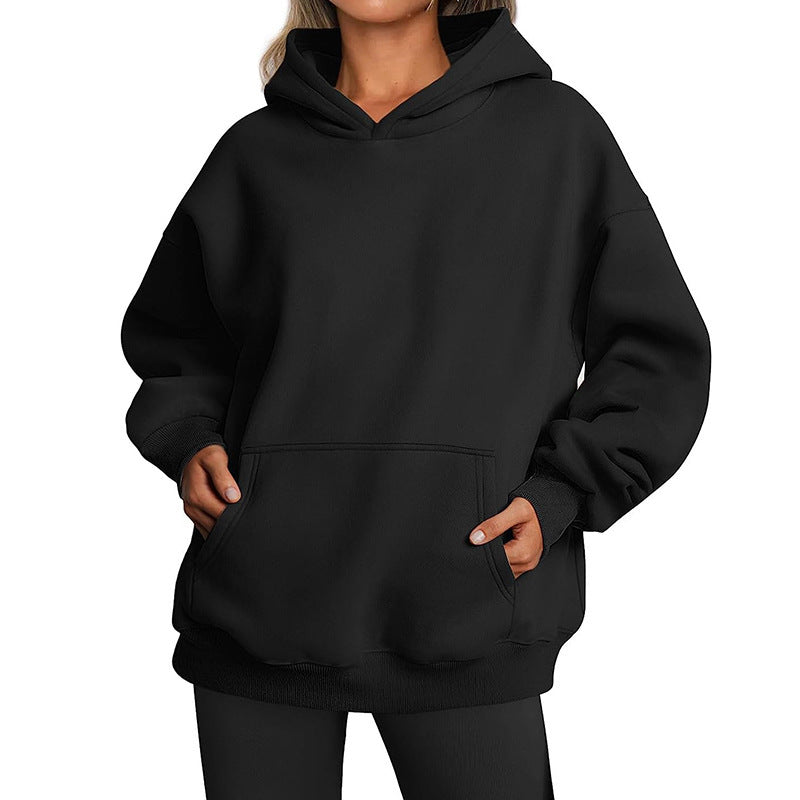 women hooded sweatshirt oversized pullover relaxed comfort look