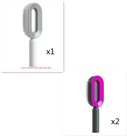 Self Cleaning Hair Brush – Detangle & Shine