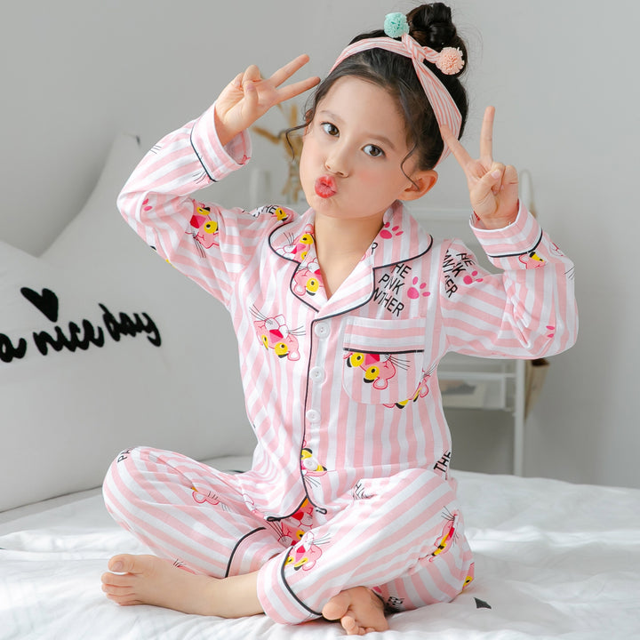 cotton pajamas for children breathable cotton fabric soft finish