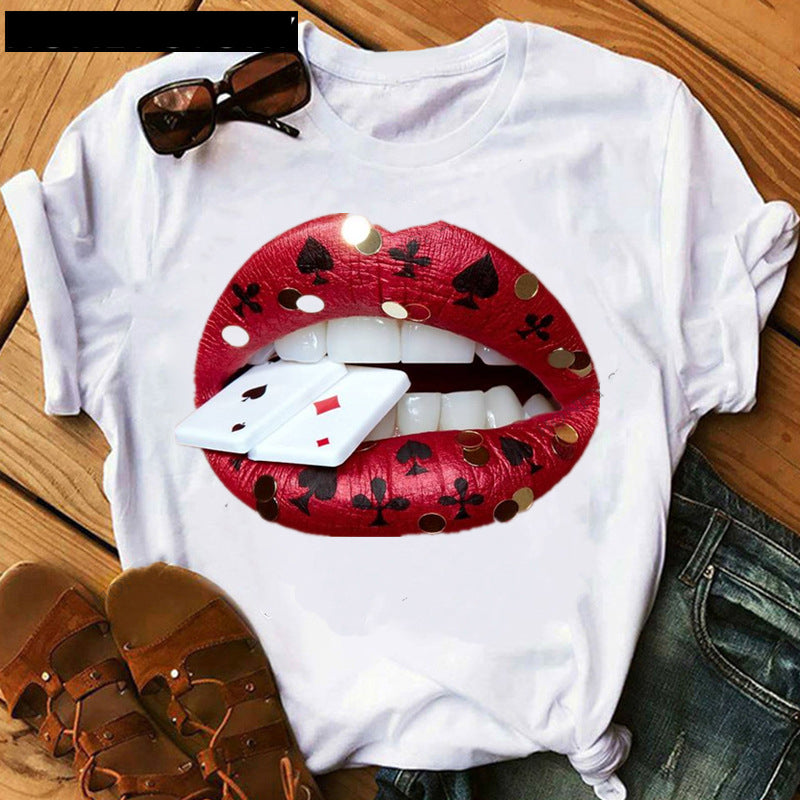Poker Spades Sequin Women’s T Shirt Cotton Fit Style