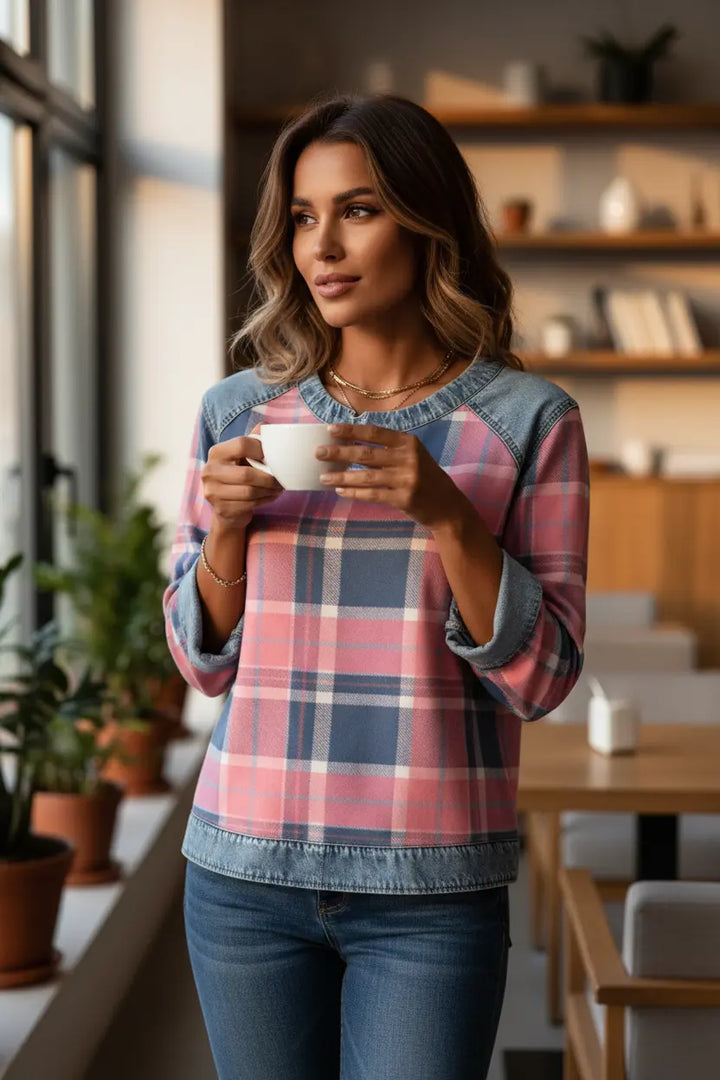 long sleeve sweatshirt women relaxed silhouette modern look