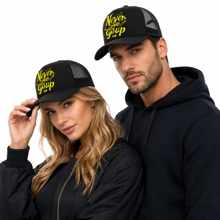 Adjustable baseball cap with motivational graphic for men and women