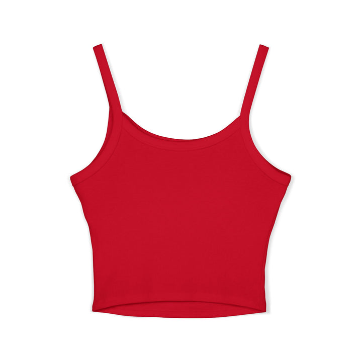 Red spaghetti strap summer tank top