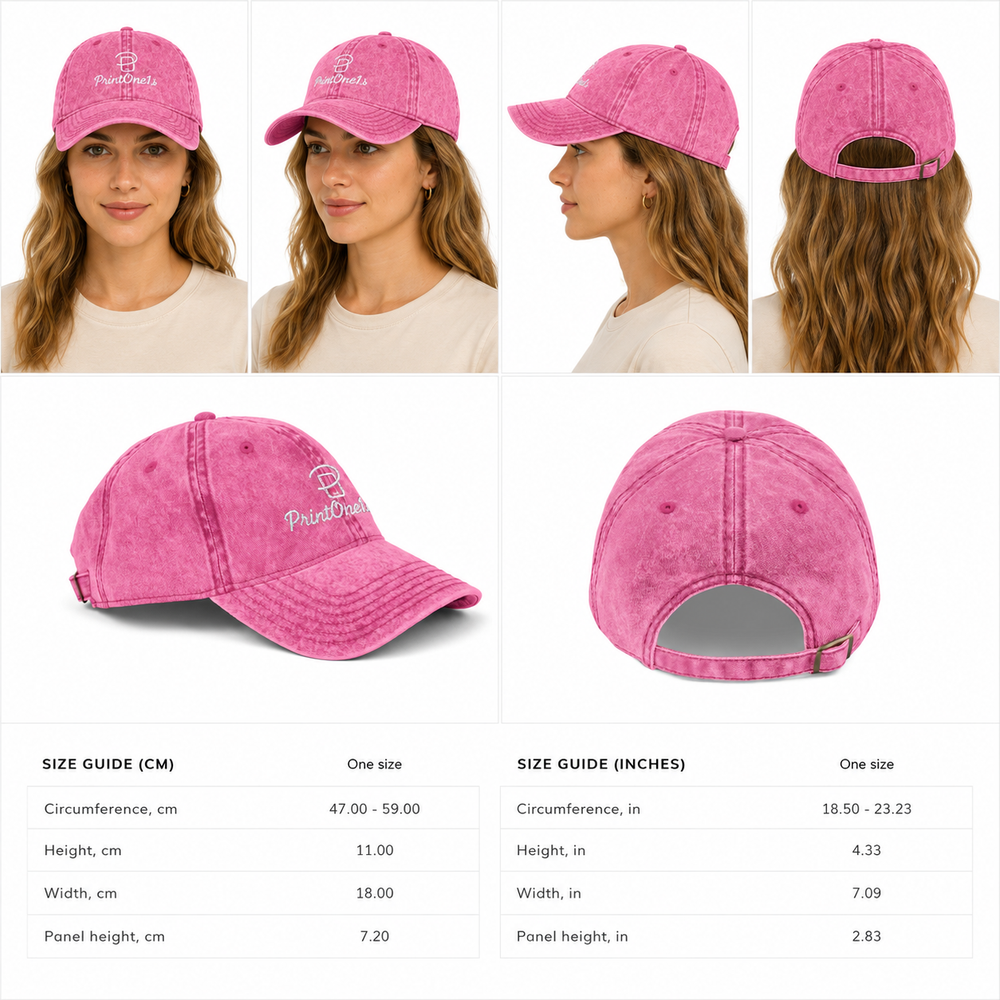 Retro baseball hat made from 100% cotton twill with soft vintage texture, adjustable metal buckle, and easy daily wear style.