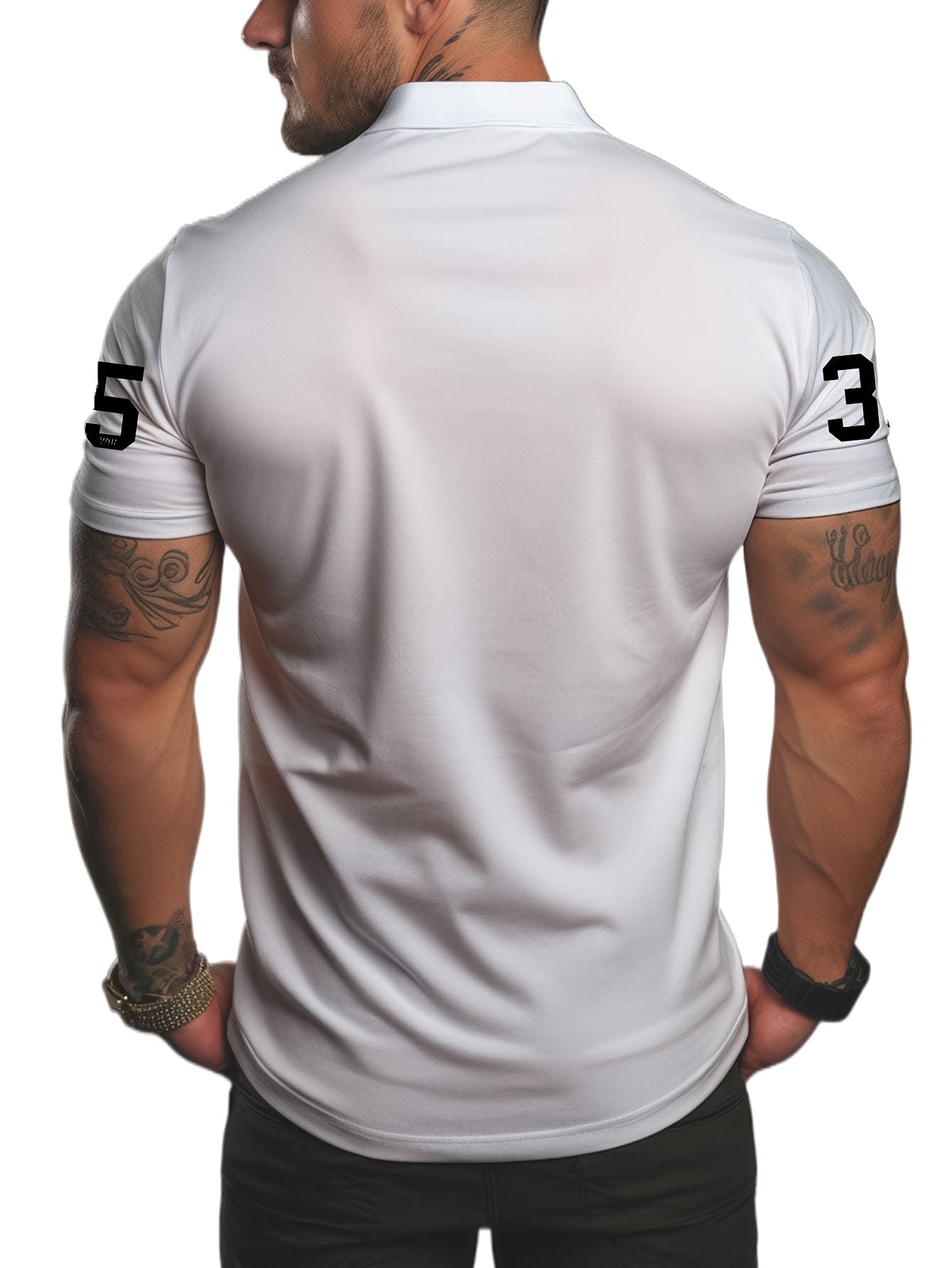 "comfortable polyester polo shirt men moisture wicking"
