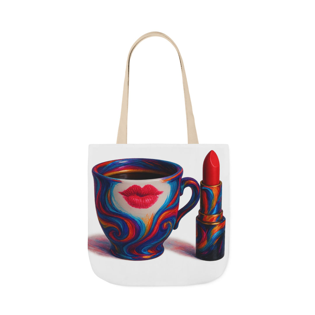 Canvas Tote Bag with 5-Color Straps &amp; Sleek Black Lining