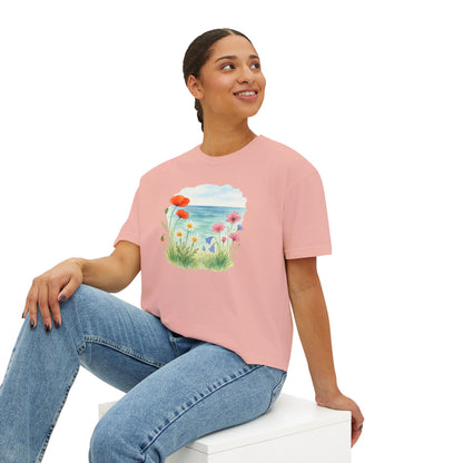 Women's Floral Boxy Tee: Summer Chic Meets Comfort