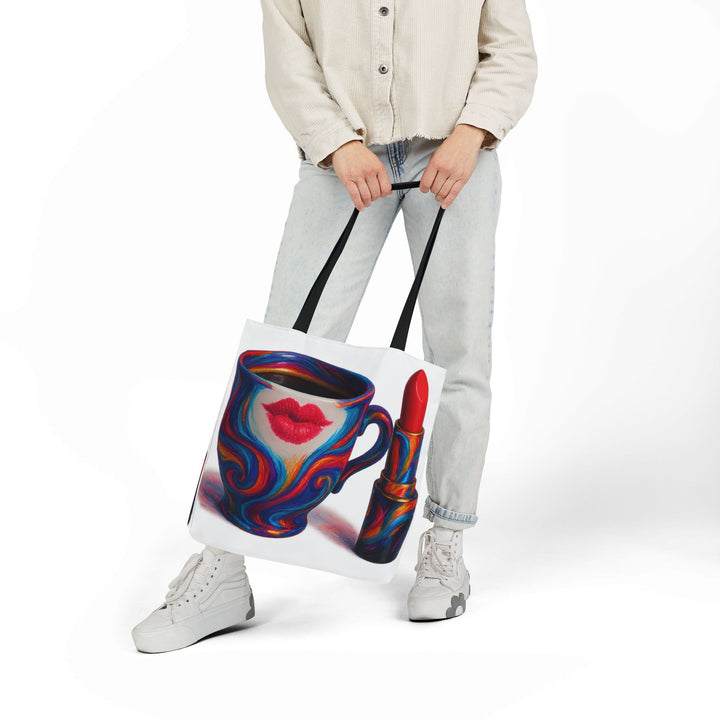 Canvas Tote Bag with 5-Color Straps &amp; Sleek Black Lining