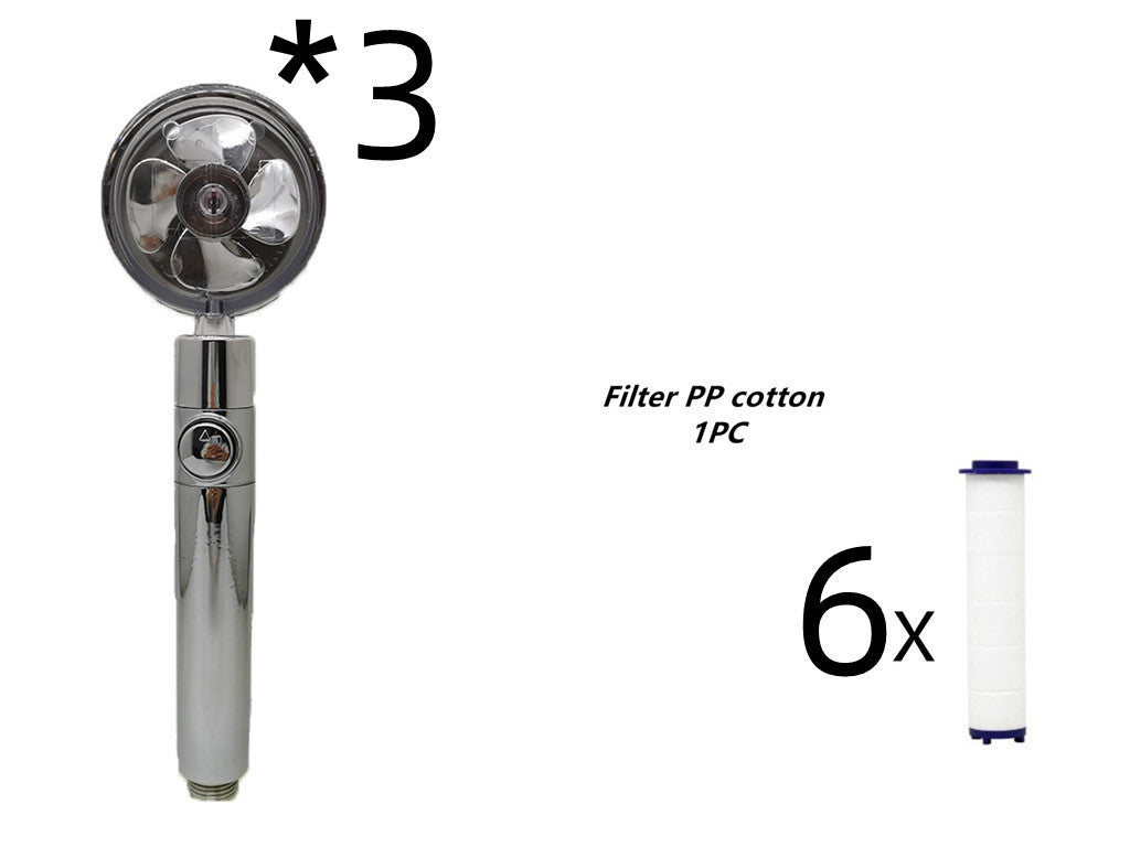 Propeller Driven Shower Head – Turbo Pressure, Save