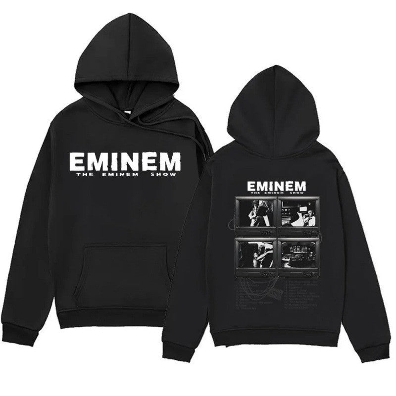 Eminem World Tour Graphic Hoodie with Album Print Style