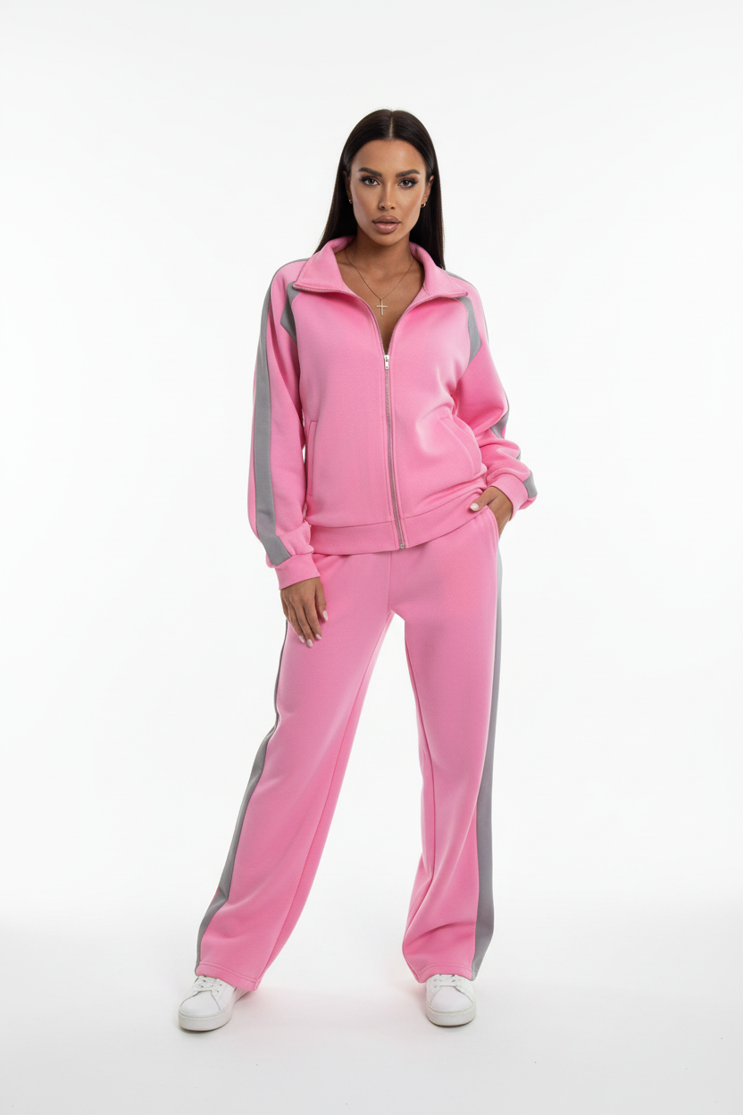 Womens Tracksuit Set – Zip Up Long Sleeve