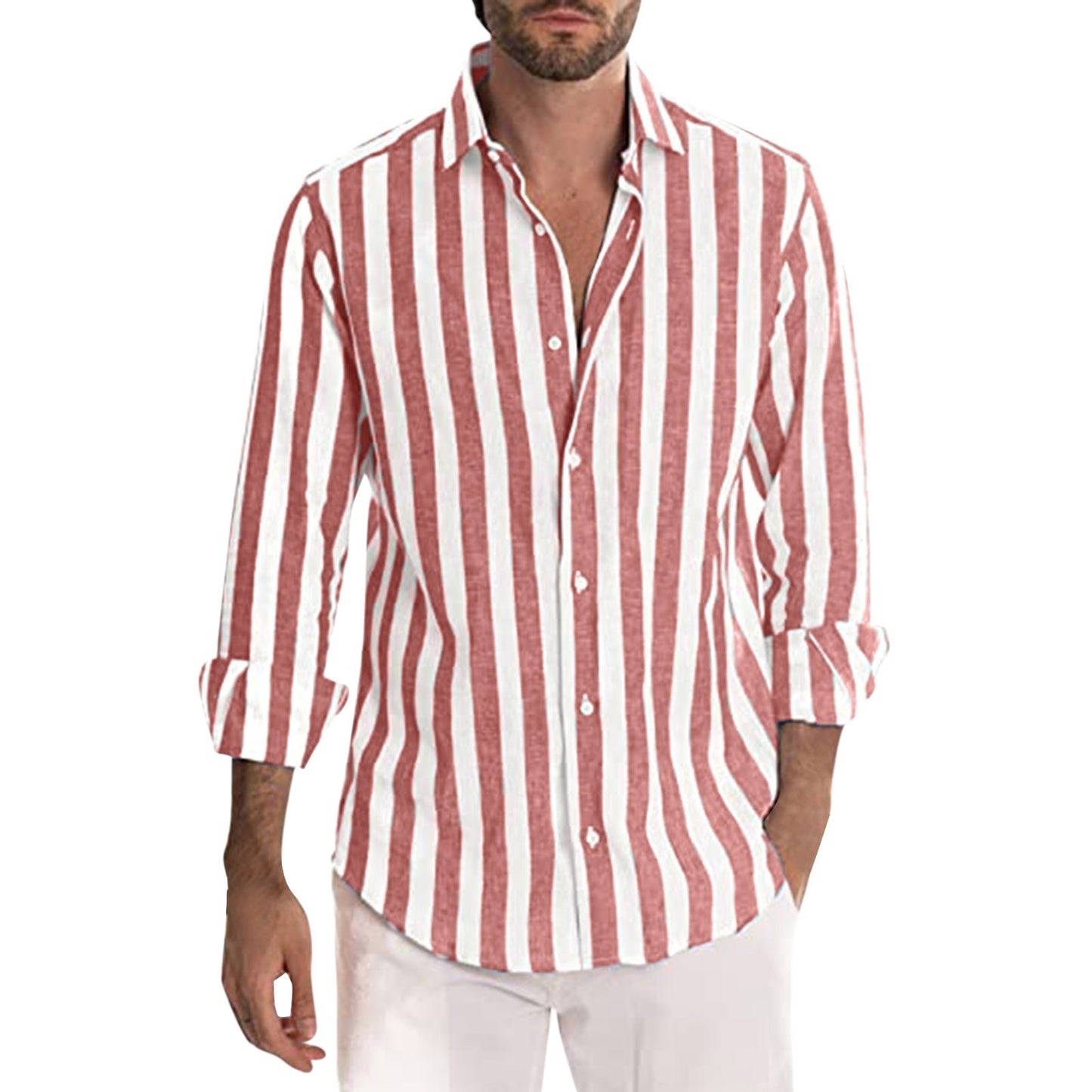 Men’s Yarn-dyed Striped Shirt – Easy Everyday Style