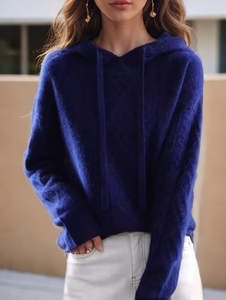 Knitted Jacquard Sweater Women Hand Feel Cozy Soft Fabric
