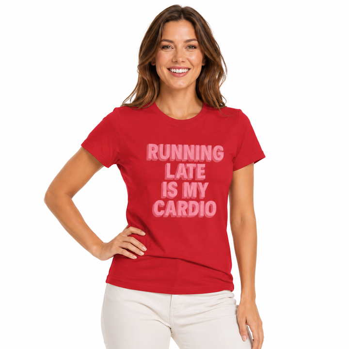 Funny gym T-shirt for women with ringspun cotton comfort, neat collar shape, and versatile outfit appeal for workout days now
