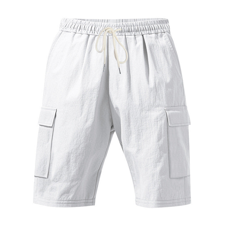 Men’s Linen Shorts – Breathable Beachwear with Pockets