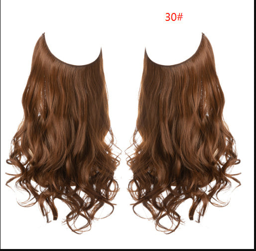 Long Curly Fish Line Wig – Heat-Resistant Fiber