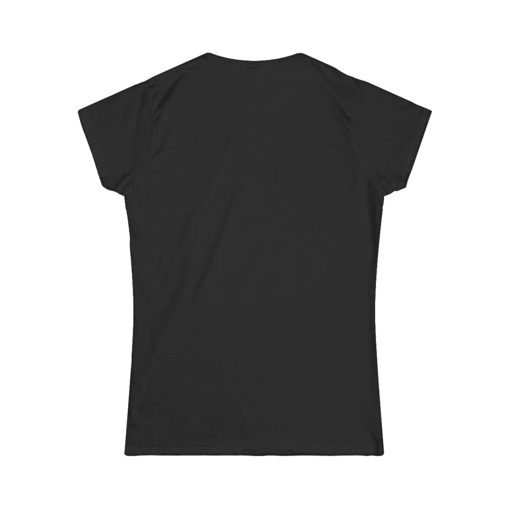 Black women's softstyle tee back view