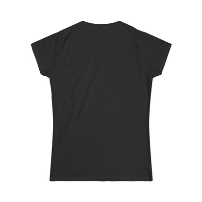 Black women's softstyle tee back view