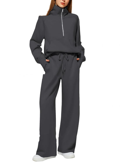 Women’s Half Zip Tracksuit Set for Effortless Comfort