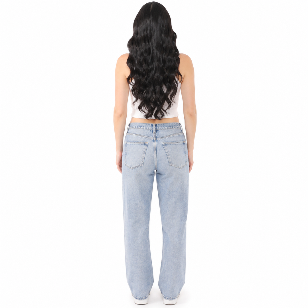 Cuticle-aligned body wave human hair bundles with full ends, neat double wefts, and natural movement for custom styled looks.