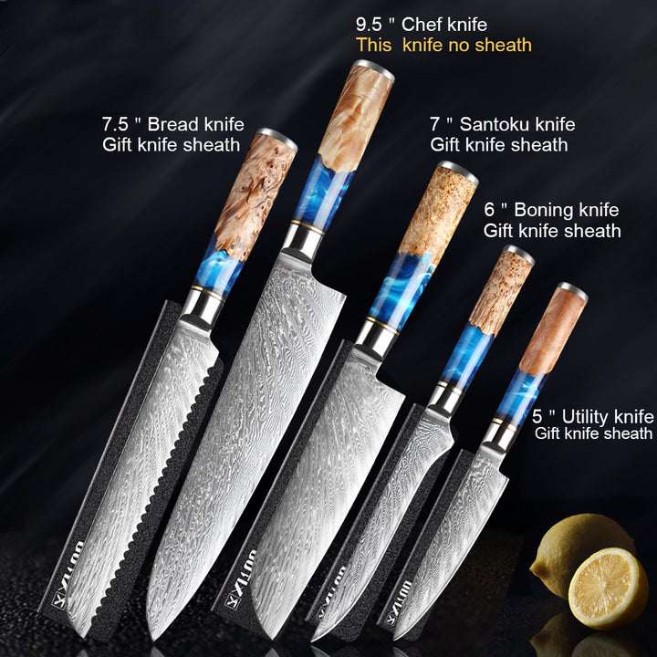 kitchen knife set stainless steel knives culinary workspace