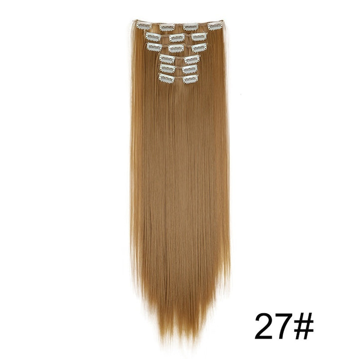 Long Straight Hair Extensions Seamless 60cm Clip In Set