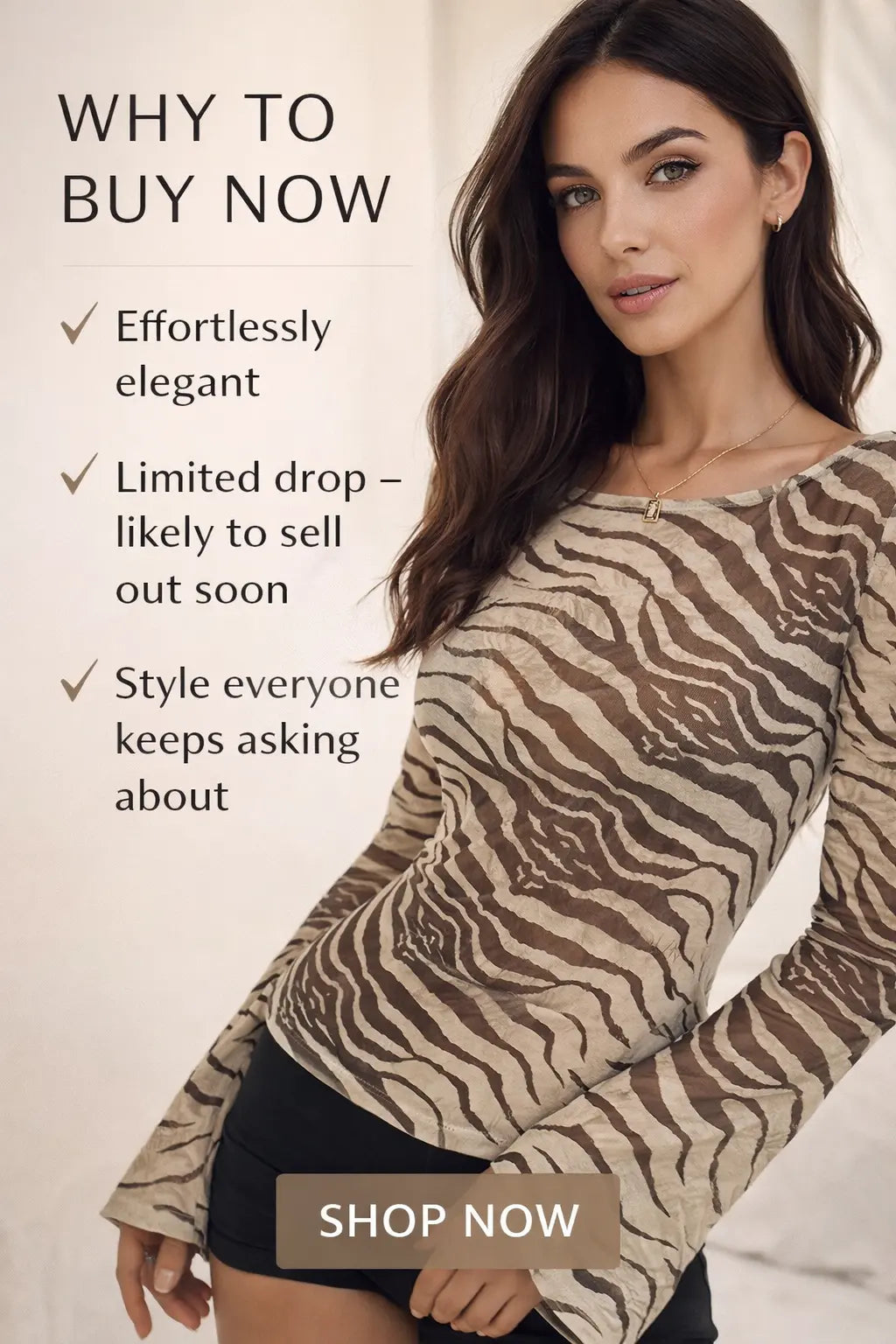 animal print womens t shirt brown shade premium finish