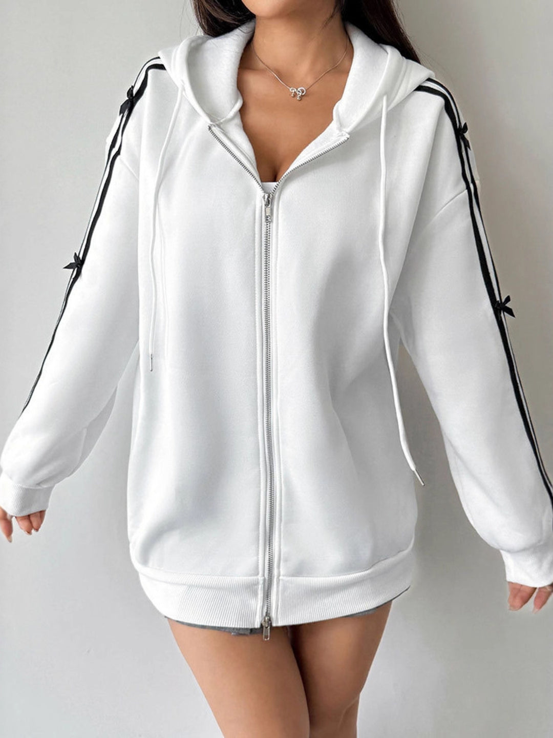 women zip hoodie street style minimal fashion aesthetic
