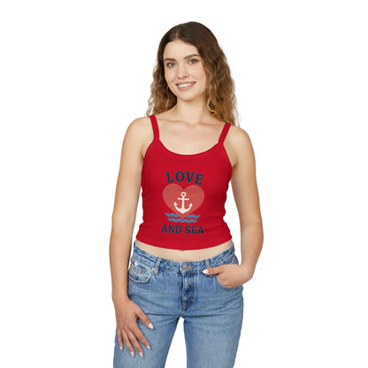 Love and Sea Tank Top – Cute Spaghetti Strap Summer Shirt