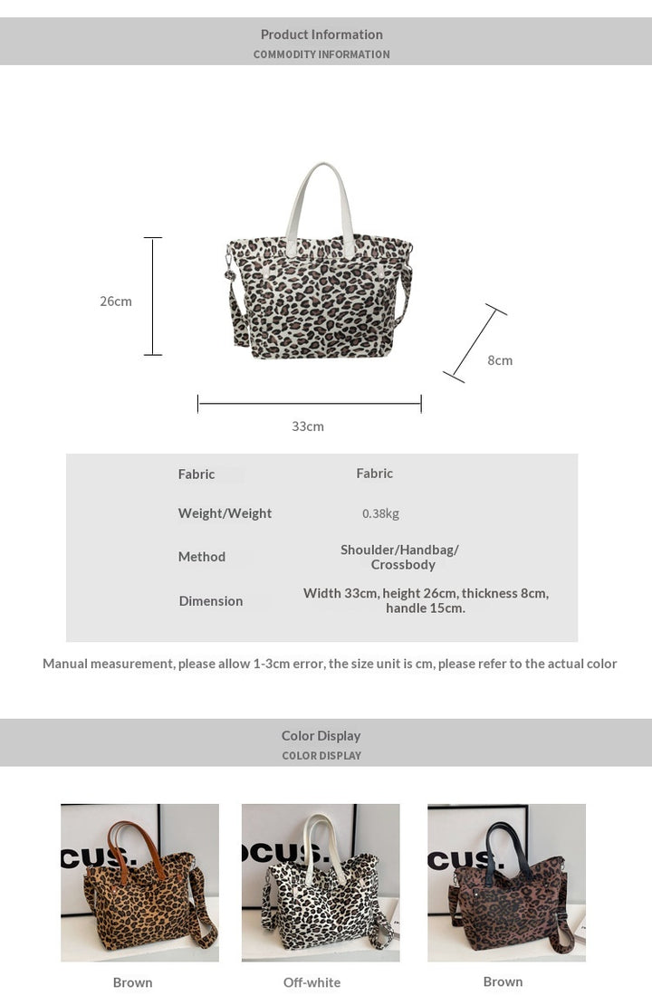 Leopard Tote Bag for Chic Everyday Carry Bag