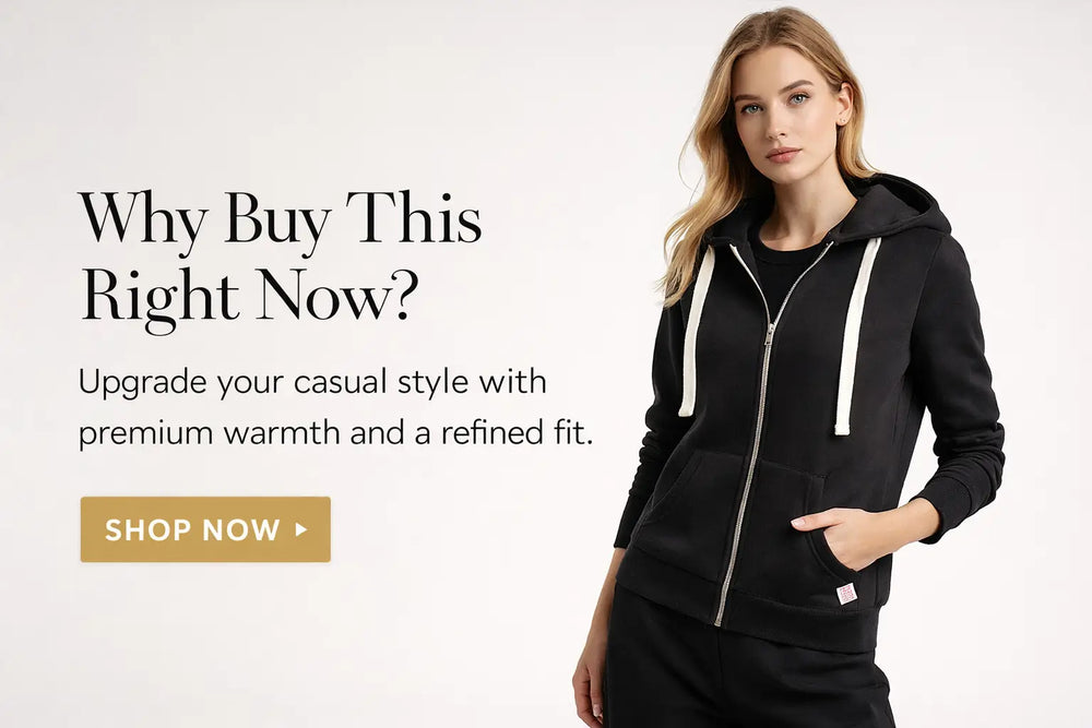 Winter Fashion Hoodie back view clean minimal design