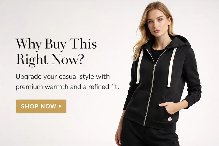 Winter Fashion Hoodie back view clean minimal design