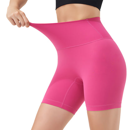 women's biker shorts high waist pink athletic styling