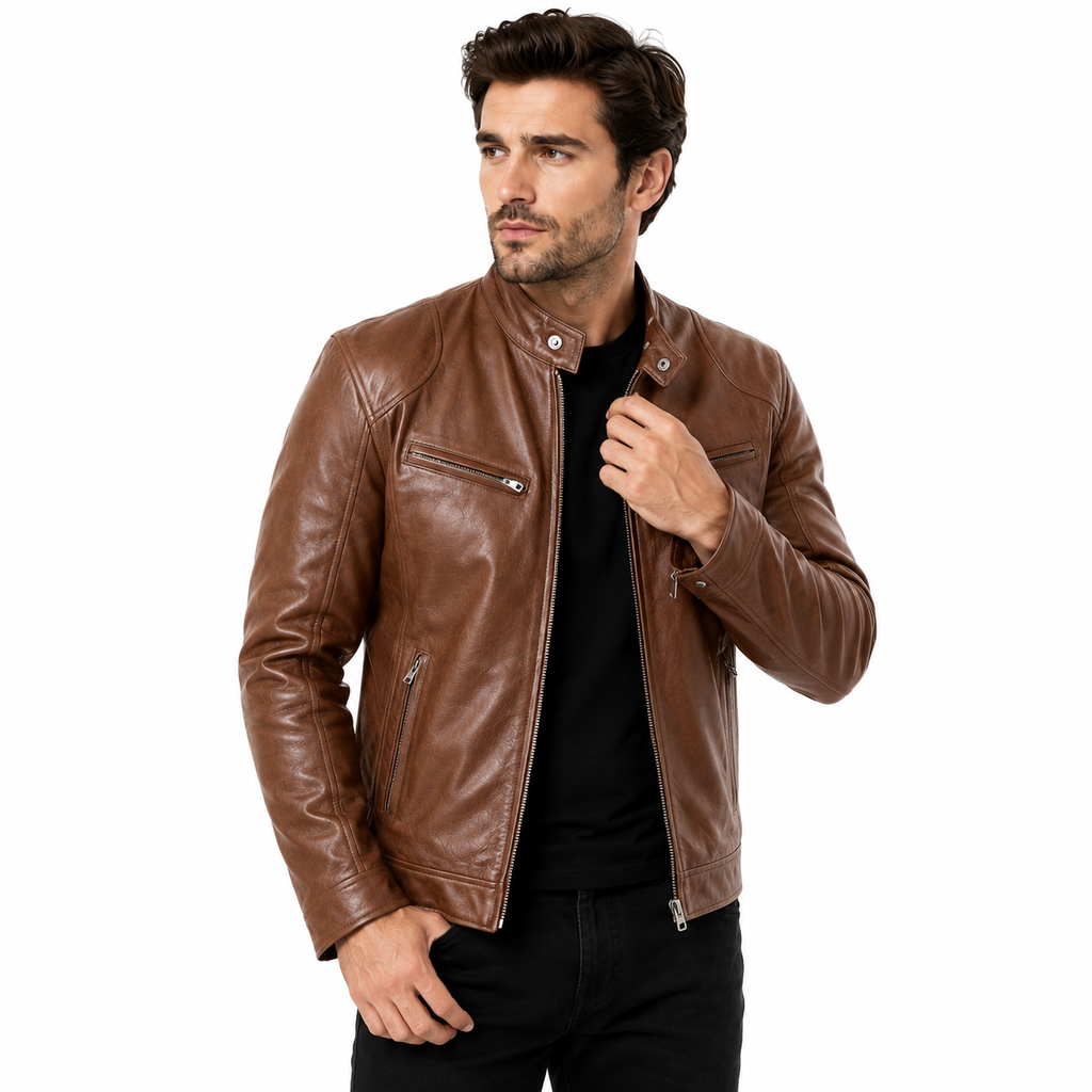 Men's Stand Collar Wool Coat - Sleek Layer