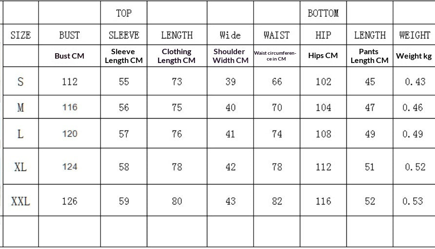 Size range S to XXL tag detail on women's linen pants set — sizing label and care instructions visible
