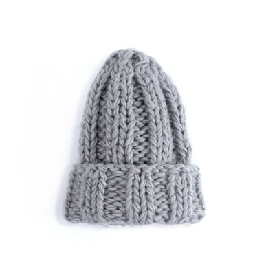 Women Thick Wool Knit Winter Hat with Warm Earmuffs Style