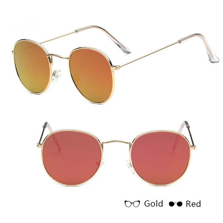 Vintage Round Sunglasses Women Retro Metal Frame Style